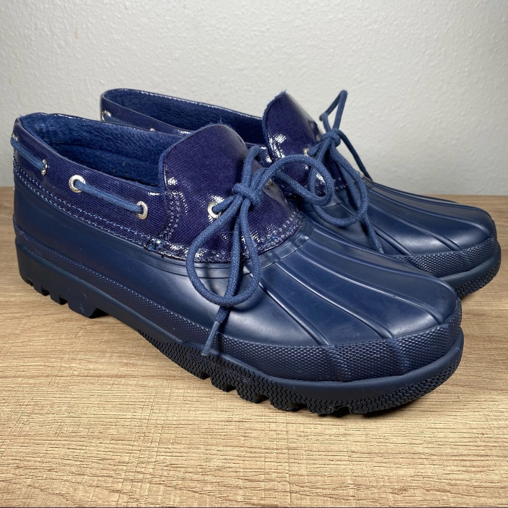 Sperry Top Sider Blue Navy Rain Shoes size 10